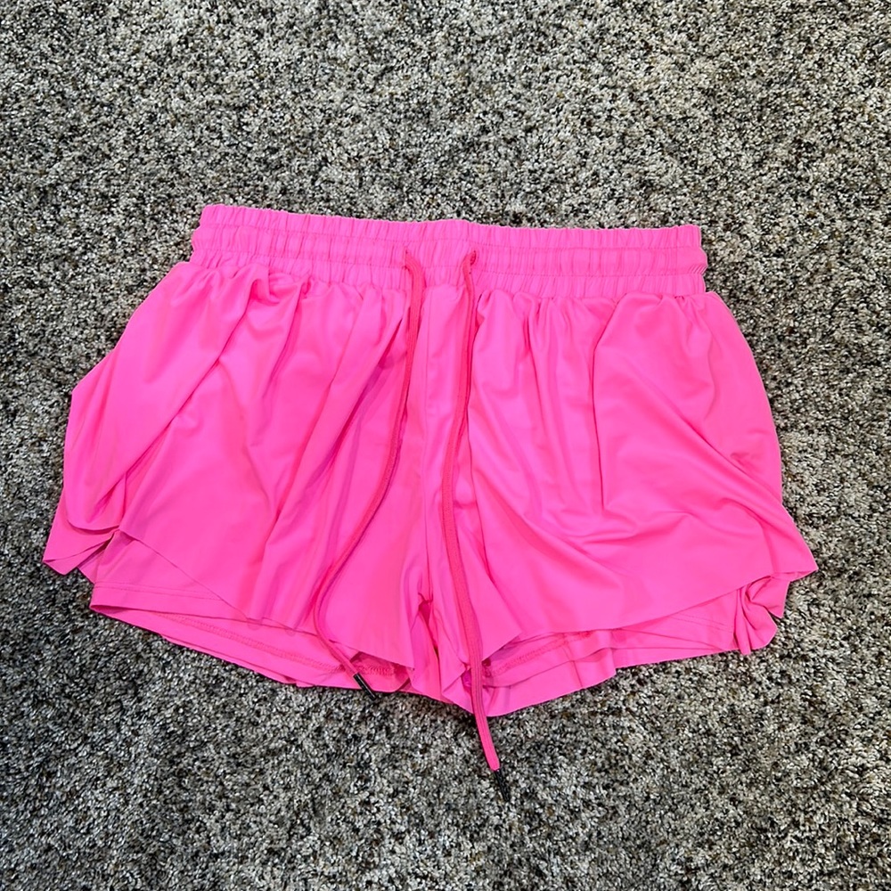 Flowy Athletic Shorts Barbie Pink